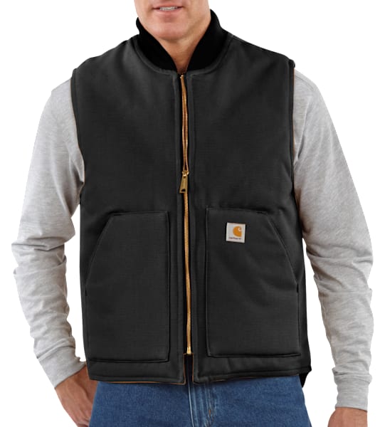 Carhartt V01 Firm Duck Relaxed-Fit Insulated Rib Collar Vest