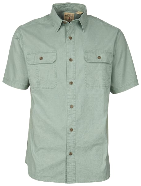 アットラスト　BUTTON DOWN CHECK SHIRT 16 RedHead Wrinkle-Free Plaid Short-Sleeve Button-Down Shirt
