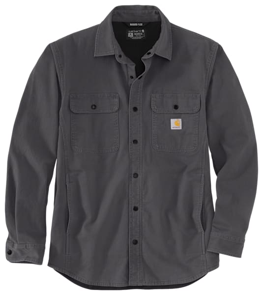 Carhartt Rugged Flex Relaxed-Fit Canvas Fleece-Lined Shirt
