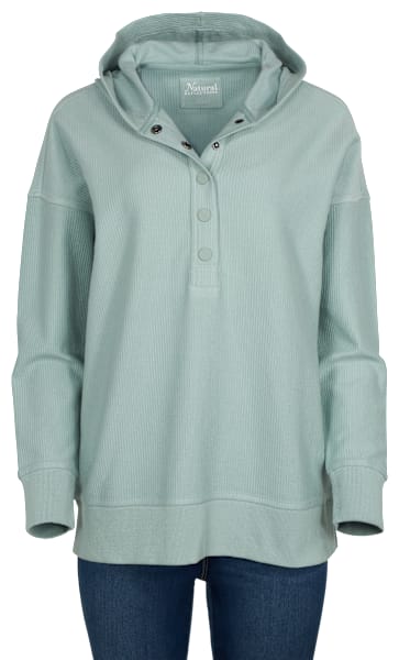 Natural Reflections Ribbed Pullover Hoodie for Ladies