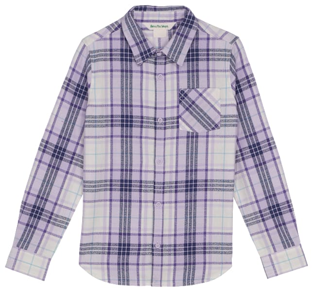Bass Pro Shops Plaid Flannel Long-Sleeve Button-Down Shirt for Girls