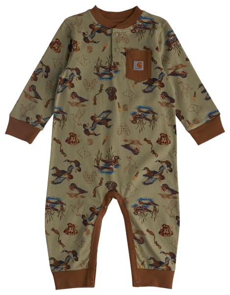 Carhartt Duck Print Long-Sleeve Bodysuit for Babies