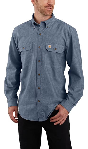 Carhartt Loose Fit Midweight Chambray Long-Sleeve Shirt for Men