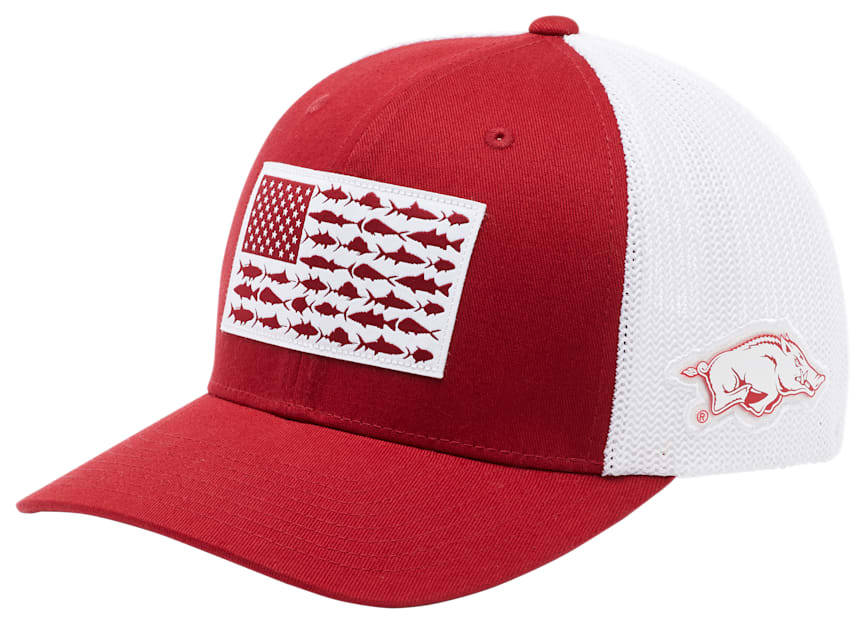 Columbia PFG Mesh Fish Flag Collegiate Ball Cap