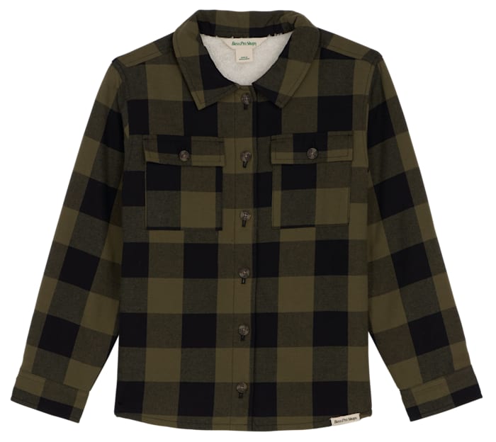 Bass Pro Shops Sherpa-Lined Flannel Shirt Jacket for Kids