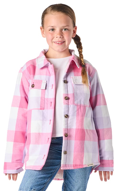 Bass Pro Shops Sherpa-Lined Flannel Shirt Jacket for Girls