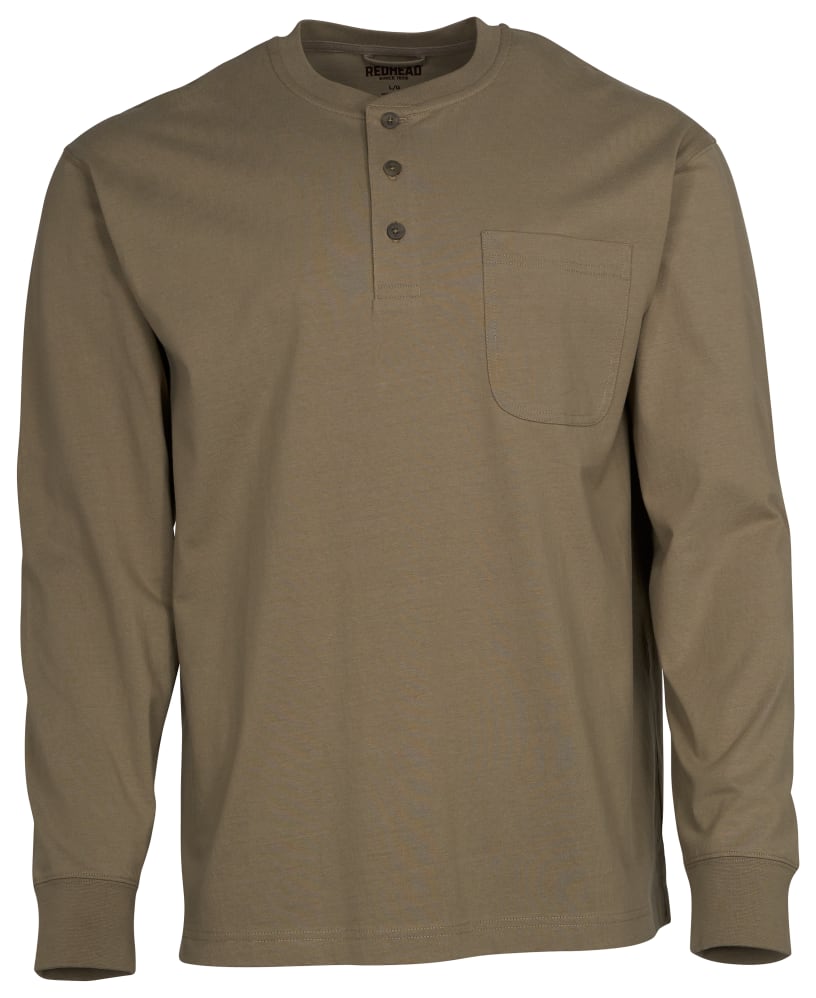 RedHead Long-Sleeve Pocket Henley for Men