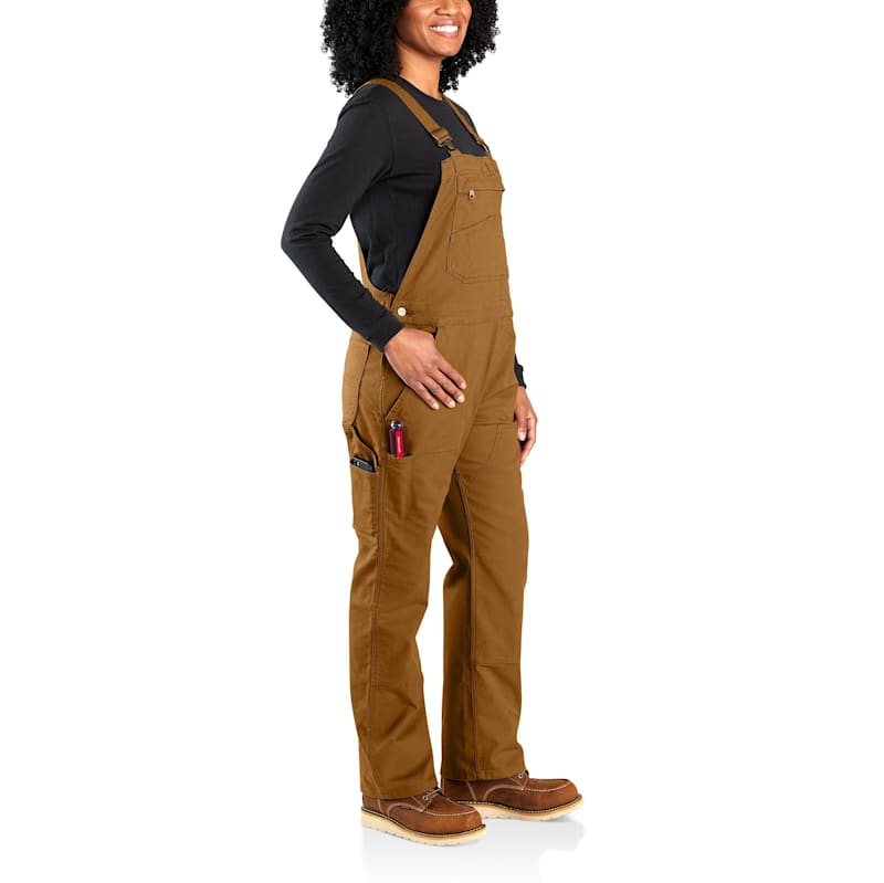 Carhartt Rugged Flex Loose-Fit Canvas Bib Overalls for Ladies