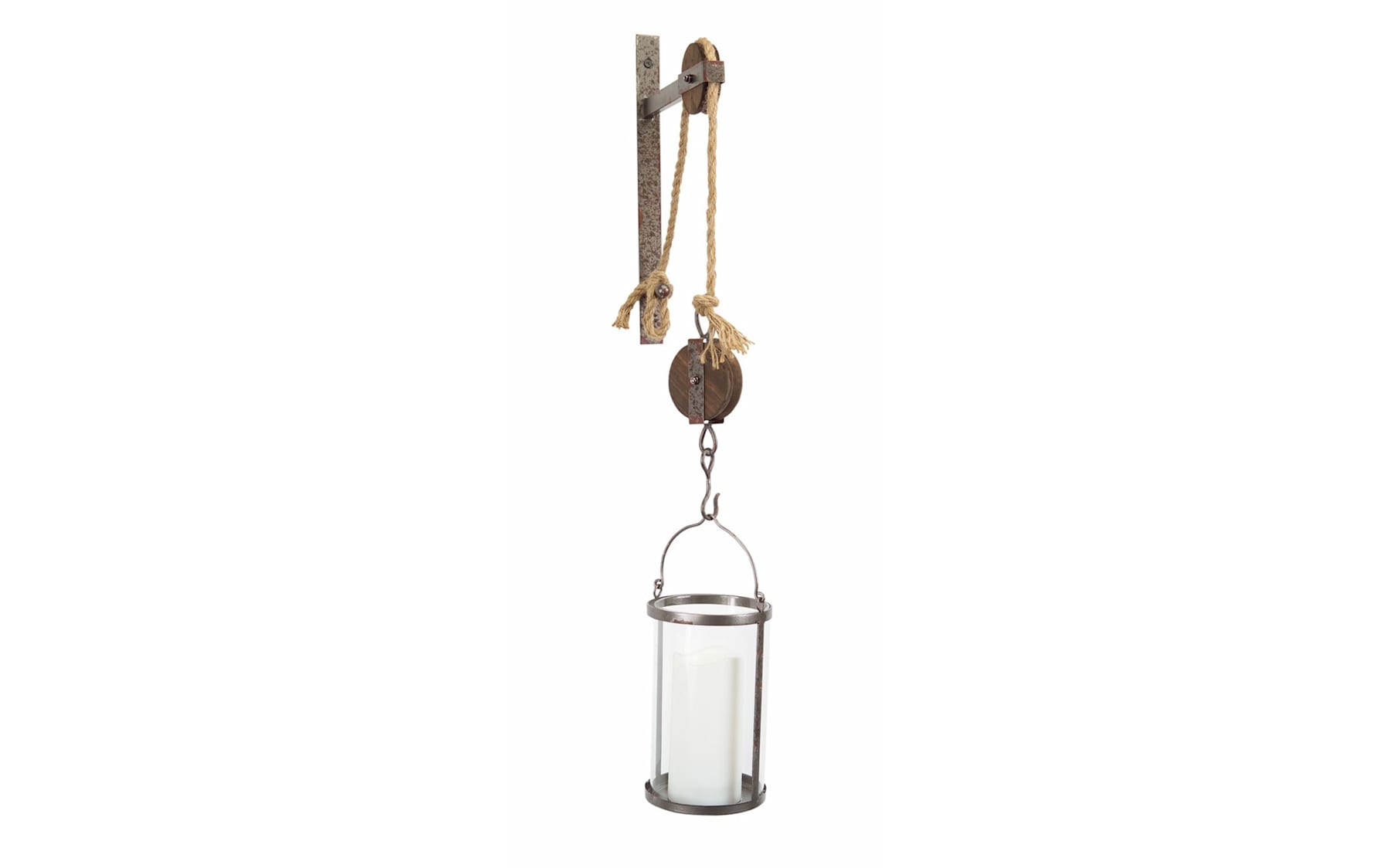 MELROSE International Industrial Pulley Candle Holder - Thumbnail 2