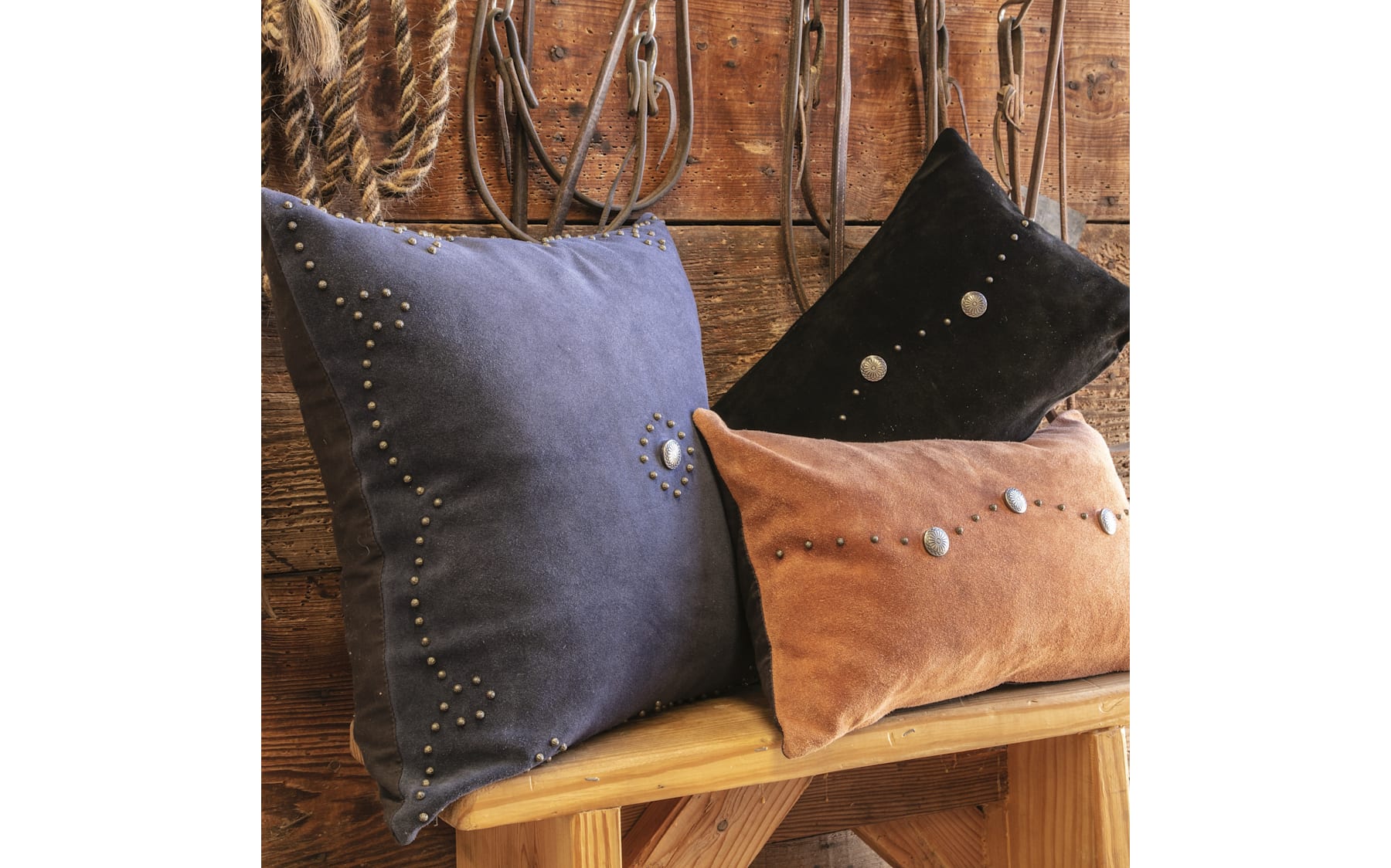 HiEnd Accents Western Suede Pillow - Thumbnail 2