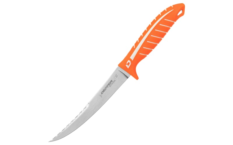 Dexter Outdoors Dextreme Dual Edge Flexible Fillet Knife with Sheath-Orange