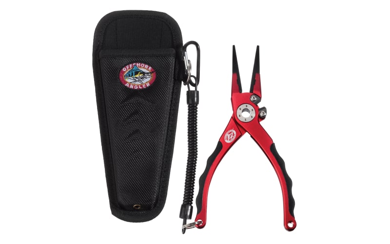 Offshore Angler Aluminum Pliers with Nylon Sheath-Red