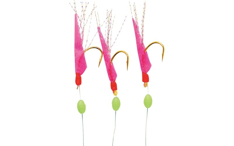 P-Line Three-Hook American Shad Sabiki Rig-Red