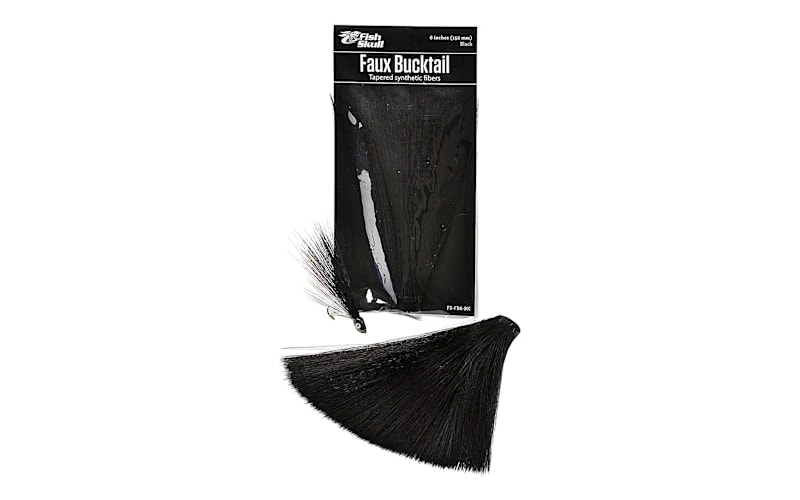 Fish-Skull Faux Bucktail-Black