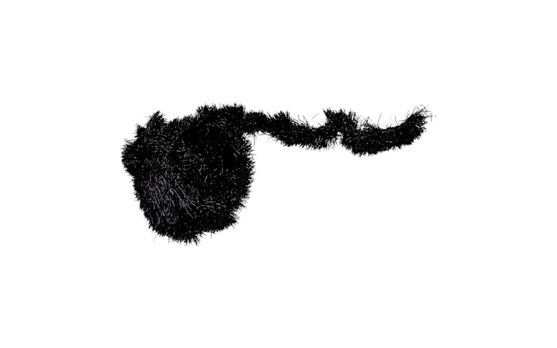 Hareline Dubbin Chocklett's Game Changer Chenille-Black