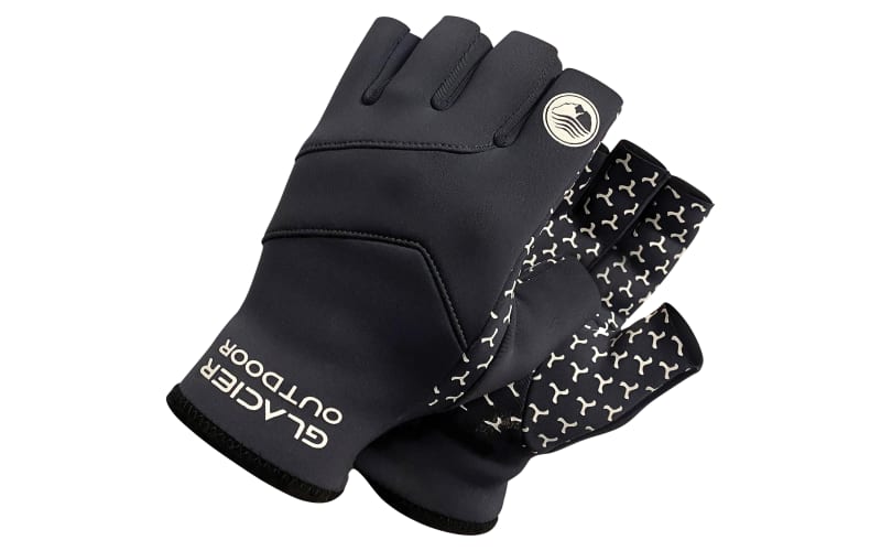 Glacier Glove Outdoor Cold River Fingerless Gloves-Black