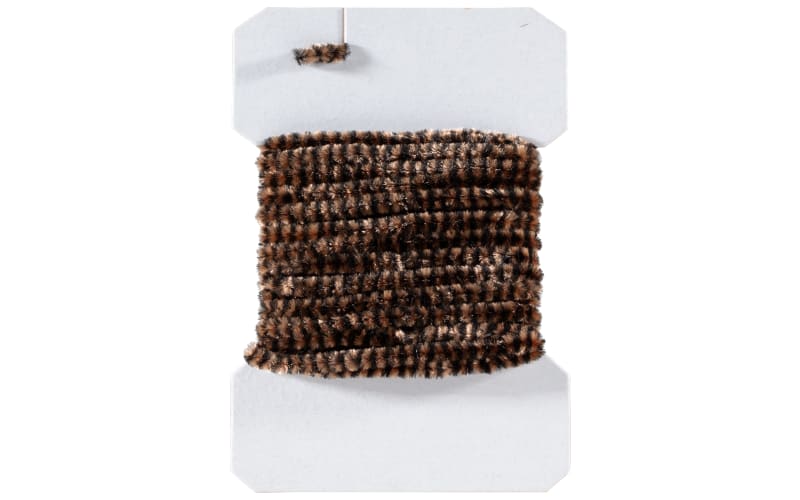 White River Fly Shop Variegated Chenille Fly Tying Material-Black/Coffee