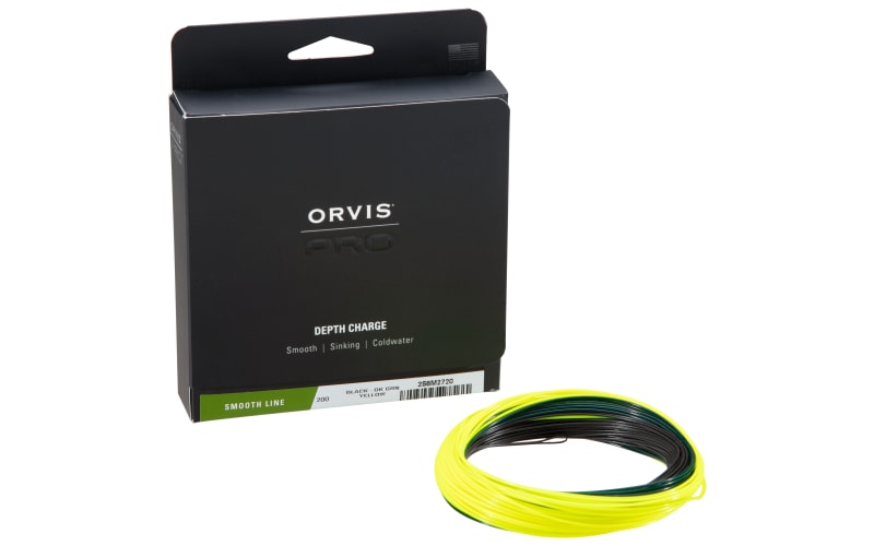 Orvis Pro Depth Charge 3D Sinking Fly Line-Black/Dark Green/Yellow