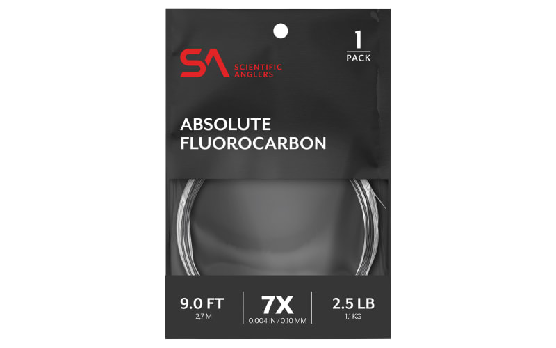 Scientific Anglers Absolute Fluorocarbon Tapered Leader-Clear