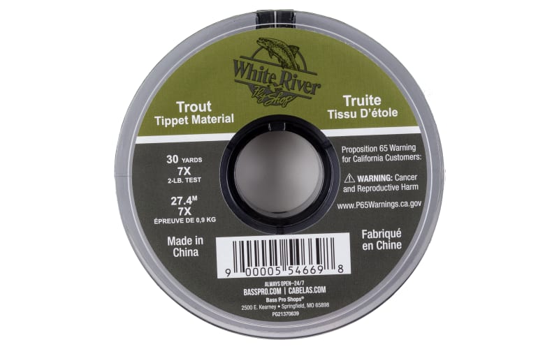 White River Fly Shop Trout Tippet-Clear