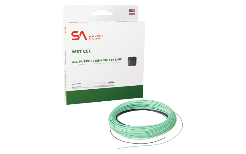 Scientific Anglers WetCel Sink-Tip Fly Line-Green/Charcoal