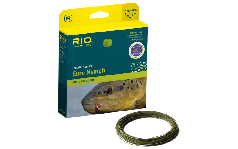 RIO FIPS Euro Nymph Fly Line-Orange/Sage/Olive