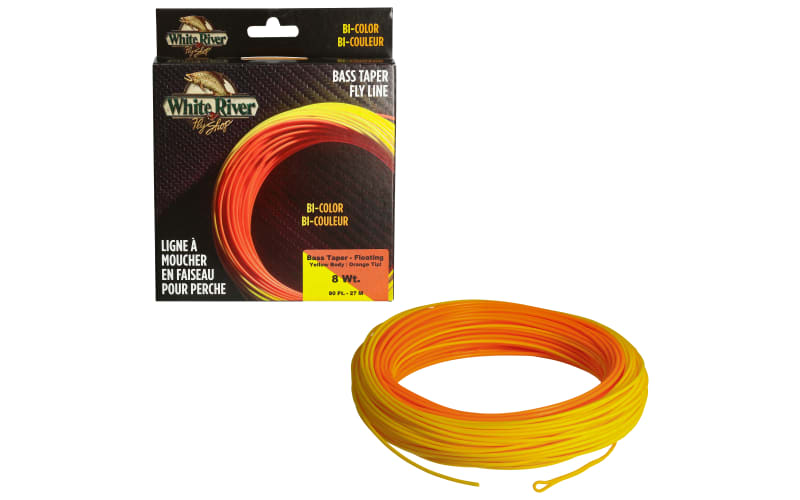 White River Fly Shop Bass Taper Fly Line-Yellow/Orange