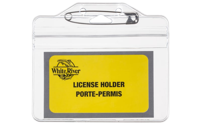 White River Fly Shop Fishing License Holder-Clear