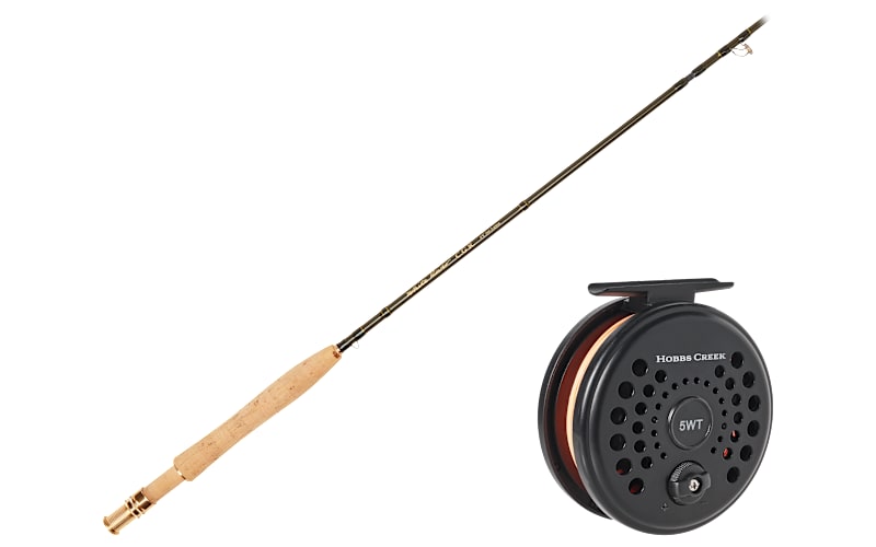 White River Fly Shop CGR Fiberglass Fly Rod and Hobbs Creek Fly