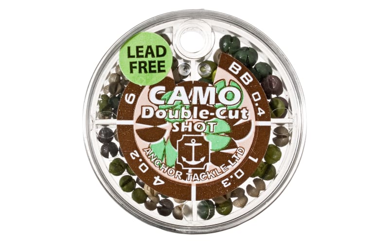 Anchor Non-Toxic Camo Double-Cut Split Shot Small 4-Compartment