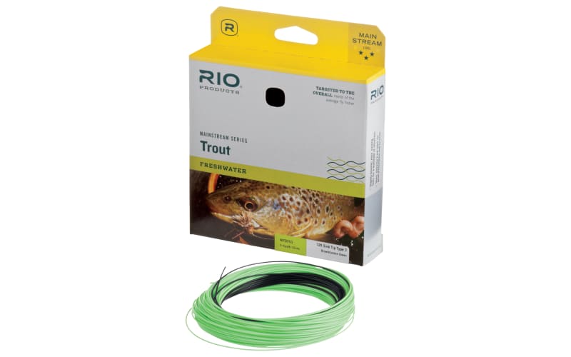 Rio Mainstream Sink Tip Fly Line-Brown/Lemon Green