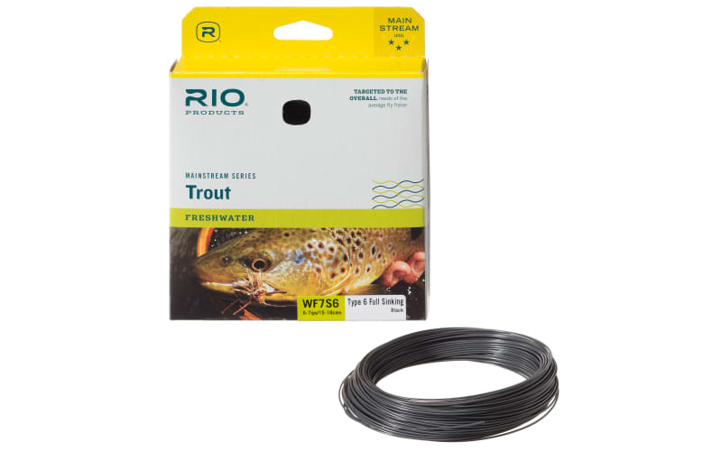 Rio Mainstream Type 6 Full Sink Fly Line-Black