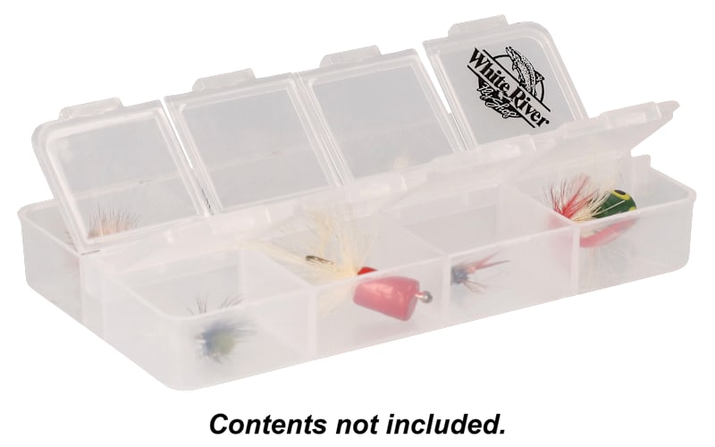 White River Fly Shop Multicompartment Fly Box-Clear