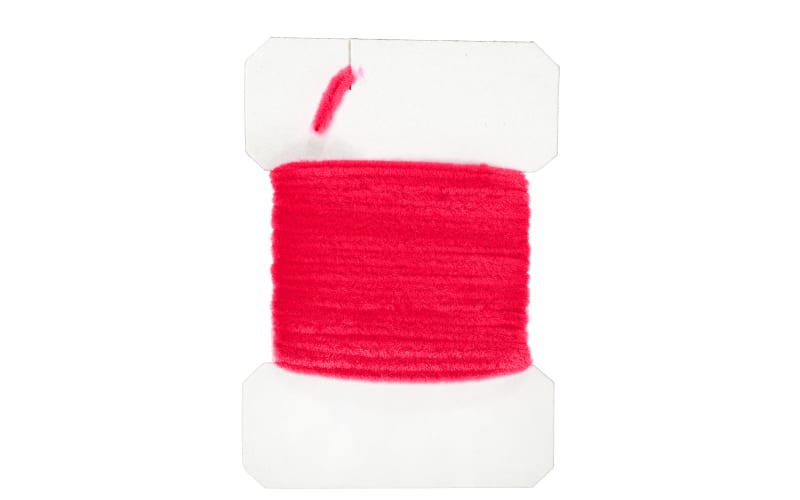 White River Fly Shop Fluorescent Chenille Tying Material-Red