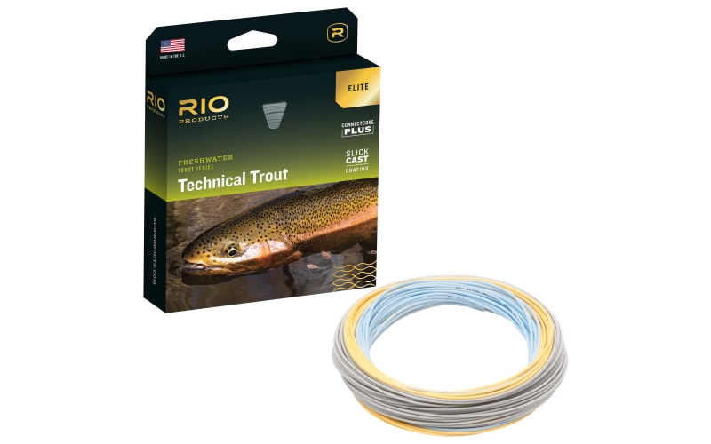 RIO Elite Rio Technical Trout Fly Line-Sky Blue/Peach/Gray
