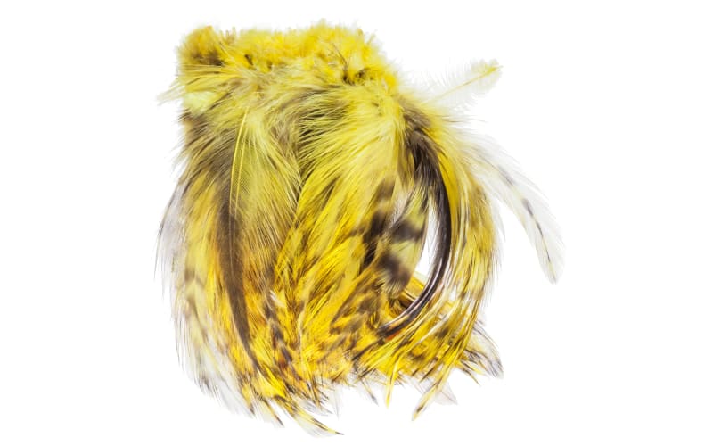 White River Fly Shop Barred Neck Hackle-Yellow