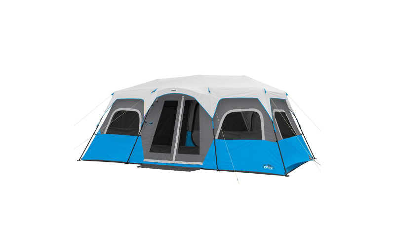 Core Equipment 12-Person 3-Room Lighted Instant Cabin Tent-Blue