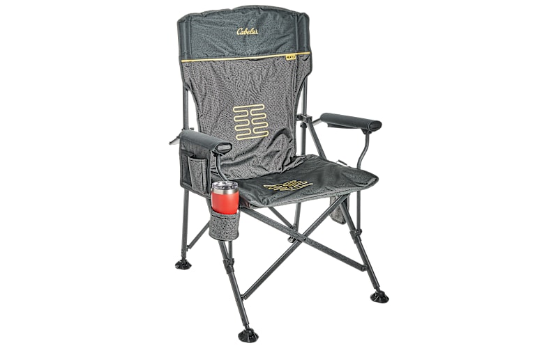 Cabela's Big Outdoorsman Heated Chair-Black/Gray