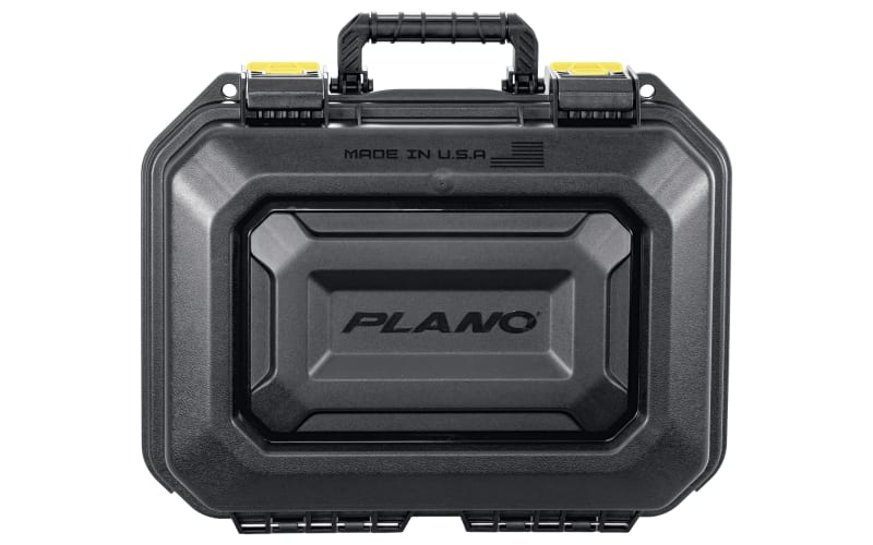 Plano All Weather 2-Pistol Gun Case-Black/Yellow