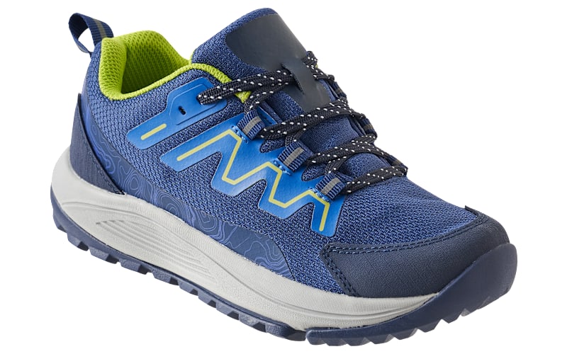 Outdoor Kids Trail Cat Sneakers for Boys - Blue/Lime - 11 Kids
