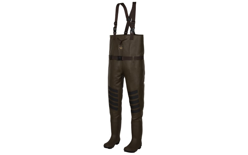 White River Fly Shop Rubber Boot-Foot Chest Waders for Men-Brown