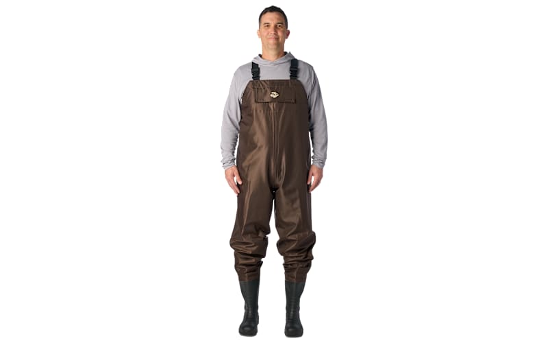 White River Fly Shop Three Forks Felt-Sole Chest Waders for Men-Brown