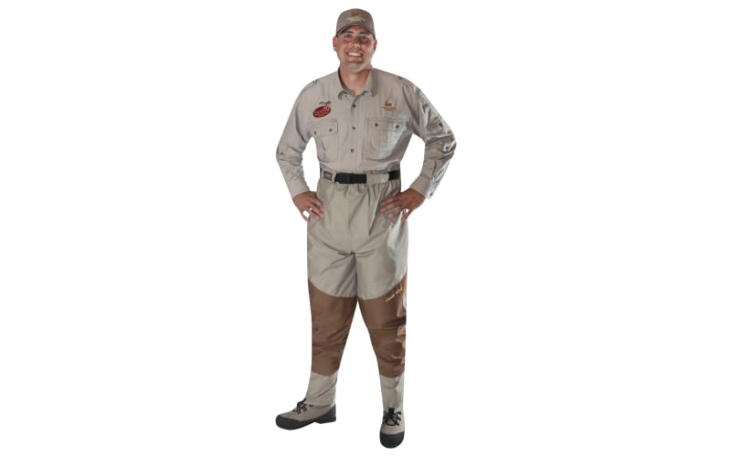 Caddis Deluxe Waist High Breathable Waders for Men-Taupe