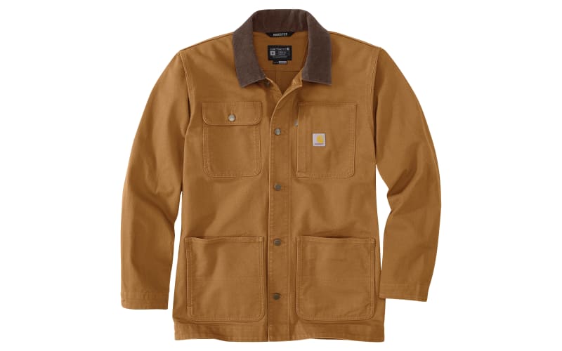 Carhartt Rugged Flex Duck Loose-Fit Chore Coat for Men-Carhartt Brown