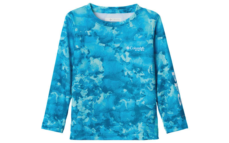 Columbia PFG Super Terminal Tackle Long-Sleeve T-Shirt for Toddlers-Blue Echo