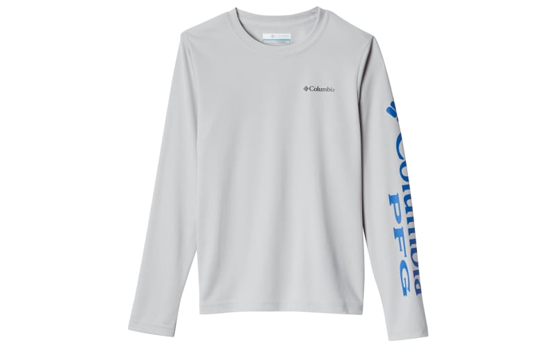 Columbia Terminal Tackle Long-Sleeve Shirt for Kids-Cool Grey