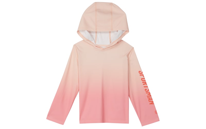 World Wide Sportsman Logo 3D Cool Surfcaster Hoodie for Toddlers-Pink Fade