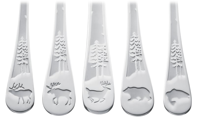 White River Home Wildlife Animal Pattern 20-Piece Flatware Set