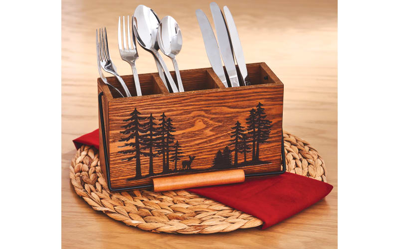 White River Home Wildlife Animal Pattern 20-Piece Flatware Set