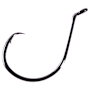Owner SSW Circle Hook-Black Chrome